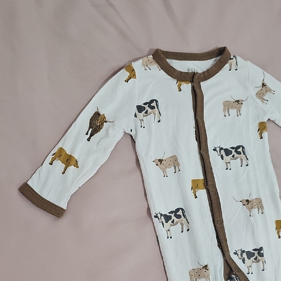 Kyte BABY footies White/brown - Picture 2 of 11